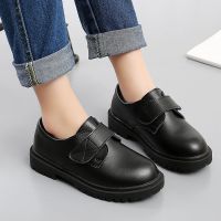 Childrens shoes boys leather shoes 2023 spring and autumn Korean version new black performance shoes for primary school students boys soft sole performance shoes