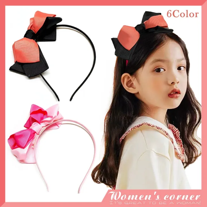 WM Korean Fashion Clip Headband Girl bow hair band woman headdress ...