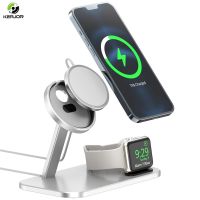 ZZOOI 2 in 1 Wireless Charging Dock Stand For iPhone 12 Pro Max Mini Phone Desktop Holder For Apple Watch i Watch Charger Stand