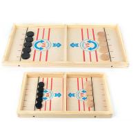 Fast Sling Puck Game Interactive Wooden Fast-Paced Sling Puck Game Double-Side Chess Board Game for Gobang Portable Hockey Table Game for Family Party pretty good