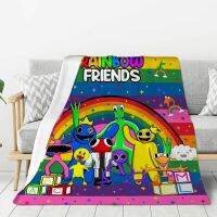 ▧ เกม Rainbow Friends Kawaii Blue Monster Flannel ผ้าห่มเด็กคริสต์มาสของขวัญเตียงโซฟาเก้าอี้บังคับ All Season Blank