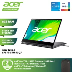 Acer Spin 5 - 13.5 Touchscreen Laptop Intel i7-1165G7 2.8GHz 8GB