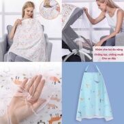Ninikids Khăn choàng che bé bú cotton  Có 2 lớp và 1 lớp đồ dùng sơ sinh