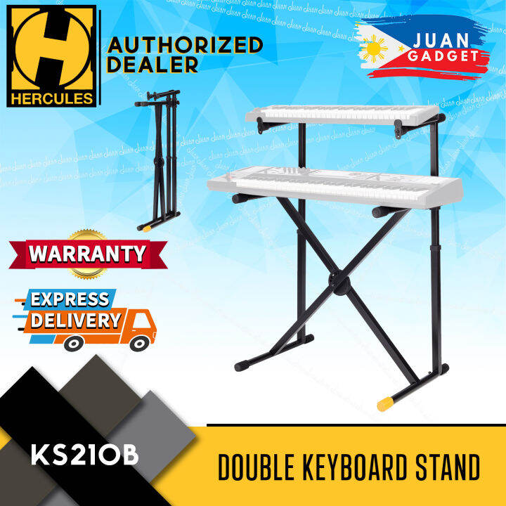 Hercules KS210B EZLok Double Tier XKeyboard Stand JG Superstore
