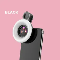 Mobile Phone Lens For for iphone 12 Xiaomi Samsung 15X Macro Lens Portable Selfie Live USB Rechargeable Ring Flash Clip Light