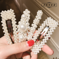 [ACC] เกาหลีสุทธิผมสีแดงขาง่ายคลิป Pearl เครื่องประดับผมอุปกรณ์ตกแต่งผมสตรี