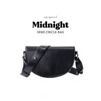 New! Midnight semi circle bag