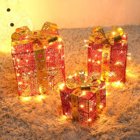 Xmas Lantern Gift Box Party Craft กล่องของขวัญส่องสว่างสำหรับร้านค้าสำนักงานร้านอาหาร