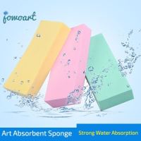 Jowoart 3 Pcs อุปกรณ์ศิลปะสีน้ำสีกวอชฟองน้ำดูดซับแปรงฟองน้ำดูดซับน้ำดีเยี่ยม Pigment ฟองน้ำผสมสีส่ง