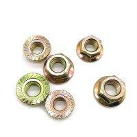 10-50 Buah DIN6923 M3 M4 M5 M6 M8 M10 Warna Baja Karbon Seng Hexagon Flange Nuts Pinking Slip Lock Lock Nut