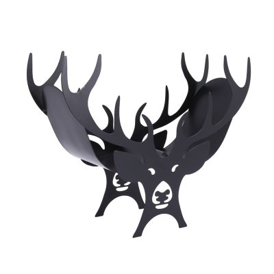 Black Deer Toilet Roll Paper Holder Bathroom Iron Paper Towel Stand Cartoon Crafts Roll Paper Organizer for Living Room