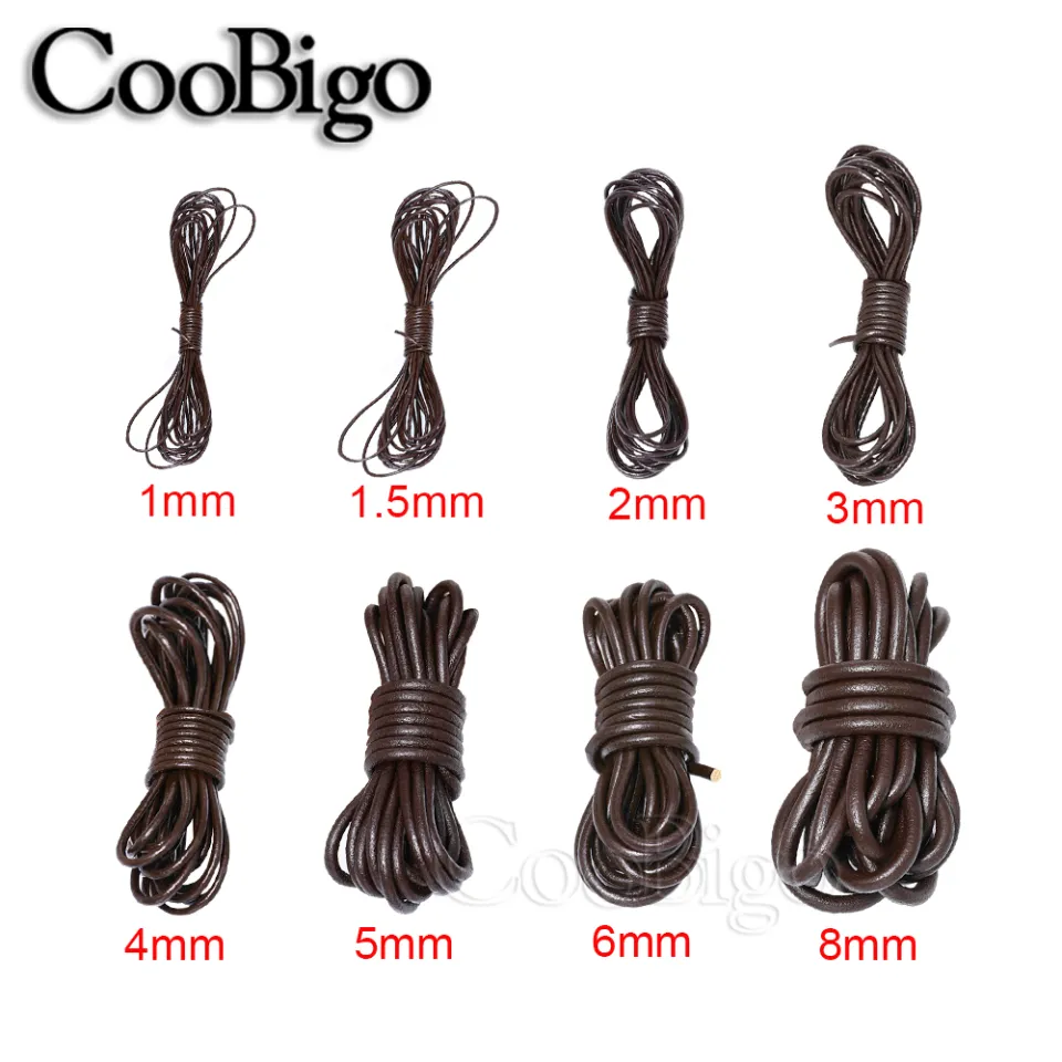 Genuine Cow Leather Round Cord String Handmade Necklace celets Rope Jewelry  Findings DIY Crafts Accessories 2Meters ！* ！