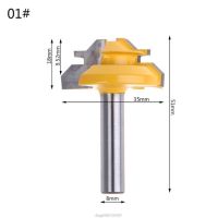 【☸2023 New☸】 natuidao13965 เครื่องตัดก้านขนาด8*1-1/2 3/8 45องศาสำหรับล็อคหักฉากบิต8*2เราเตอร์บิต8มม. เครื่องมือเราเตอร์ตัดไม้เครื่องบดและเจาะ S23จัดส่ง20ชิ้น