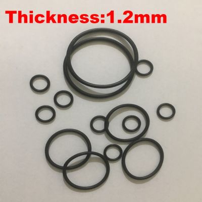 80pcs 8.4x1.2 8.4*1.2 OD*Thickness 1.2mm Black NBR Nitrile Chemigum Rubber Washer Grommet O Ring O-Ring Oil Seal Gasket Gas Stove Parts Accessories