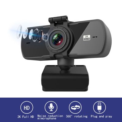 ZZOOI 360 Degrees Rotatable Computer Peripherals Web Camera Fixed Focus Usb Driver-free 2k Fixed Focus Hd Webcam Full Hd 1440p Output
