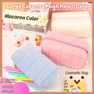 1pc Pink Large Capacity Stationery Pencil Case Kawaii Macaron