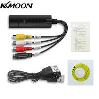 KKmoon VHS เครื่องแปลงไฟล์ดิจิตอล USB 2.0ตัวแปลงวิดีโอการ์ดจับเสียง VHS กล่องวีเอชเอสวีีซีอาร์ทีวีเครื่องแปลงไฟล์ดิจิตอลสนับสนุนชนะ7/8/10