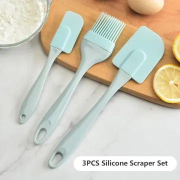 3PCS/Set Cream Scraper DIY Bread Cake Butter Spatula Mixer Oil Brush  Kitchen Baking Tool Silicone