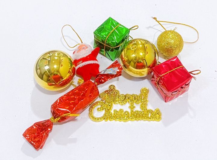 พร้อมส่ง-christmas-อุปกรณ์ตกแต่งต้นคริสต์มาส-ซานต้า-บอล-ของตกแต่งคริสต์มาส-มาใหม่-ของตกแต่งปีใหม่-อุปกรณ์ตกแต่งต้นคริสต์มาส