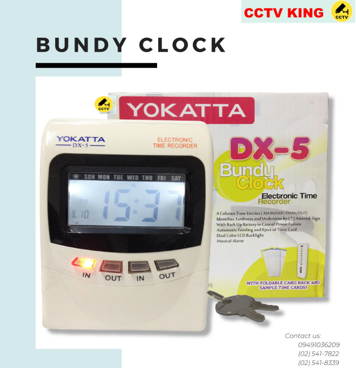 Bundy Clock YOKATTA DX5 bundy clock with FREE time card rack and
