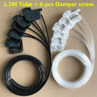 1.5m 6 color uv ink tube hose line with uv square small damper screw nuts oring For Epson R330 L800 L805 L1800 R1390 Parts