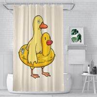 Double Duck Shower Curtains  Waterproof Fabric CreativeBathroom Decor with Hooks Home Accessories