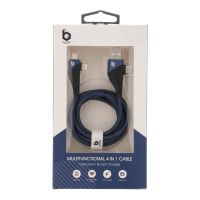 Blue Box Multifunctional 4 in 1 Fast Charge &amp; Data Sync Cable