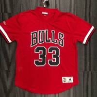 เสื้อกีฬาบาสเก็ตบอลแขนสั้น ลายทีม NBA Jersey ChicagoBulls Pippen No.33 โอเวอร์ไซซ์ 2022