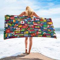 Flags of All Countries of The World Bath Towel Microfiber Beach Towel Yoga Mat Quick Dry Swimming Shower Towel Bikini Cover Up