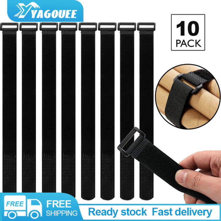 10PCS Nylon Reverse Buckle Reusable Fastening Bike Tie Durable Multil