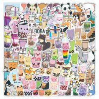 10/30/50/100pcs Bubble Tea Kawaii Stickers Aesthetic Decorative Water Bottle Scrapbooking Guitar Laptop Cute Cartoon Kids Decal Stickers Labels