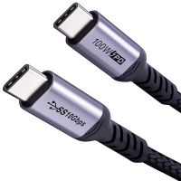 50ซม. USB แบบสั้น C เป็น USB C C , 3.1 Gen 2 10Gbps 100W 4K USB C Veo สายชาร์จเร็วถ่ายโอนข้อมูลความเร็วสูง