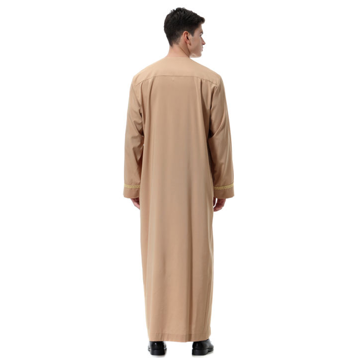 ชุดคลุมยาวสำหรับผู้ชาย-ชุดกิโมโนพิมพ์ลาย-jua-thobe-มีซิปชุดมุสลิมมุสลิมผ้าคลุมยาวอาบายาอิสลามชุดดูไบอาหรับ