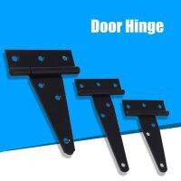 XHLXH Paint Shape Accessory Garden Gate Wooden Door Black Iron Hinges Hardware Tee Hinge Cabinet Shed