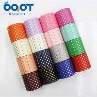 【hot】！ OOOT BAORJCT 17105238MM hot gold dot Printed grosgrain ribbongarment accessories hair  gift wrapping