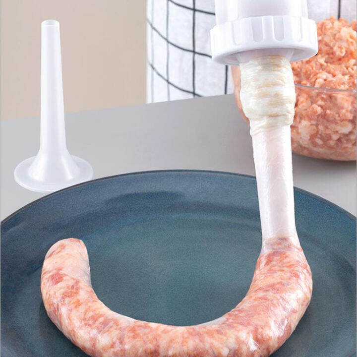 youjiajudian คู่มือเครื่องเติมไส้กรอก salami Maker เนื้อกากากดหัวฉีดชุด