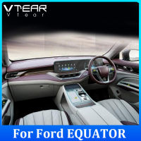 Vtear สำหรับ Ford EQUATOR 2021-2023 + รถยนต์ TPU ฟิล์มป้องกันควบคุมส่วนกลางพวงมาลัยฟิล์มนำทางอุปกรณ์ภายในรถยนต์นิ่มโปร่งใส