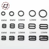 【cw】 High quality 30pcs/lot 10mm 12mm painted white black type 0 8 9 metal bar Buckles clips for  Lingerie Adjustment accessories DIY