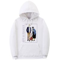 Japan Cartoon Anime Spy X Family Anya Forger Yor Forger Loid Forger Portrait Graphic Print Hoodie Unisex Loose White Sweatshirt Size XS-4XL