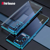 NIWINEE เคสโทรศัพท์ใหม่สำหรับ VIVO V29 S17 V25 5G V25e V25 Pro 5G V23 V23e 5G V23e 5G V20 Pro 5G ฝาครอบป้องกันแบบรวมเลนส์ทั้งหมดป้องกันการตกซิลิโคนใสแบรนด์สำหรับทั้งหญิงและชายไฟสร้างสรรค์หรูหราบางเฉียบ