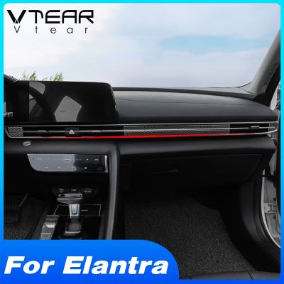 【hot】 Car Air Outlet Trim Cover Dashboard Console Condition Stickers Accessories Elantra 2021