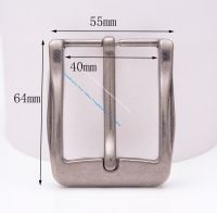 64x55MM (INNER 40 MM)40mm Antique Silver Casual Men Pin Waist Leather Single Prong Clips Belt Buckle