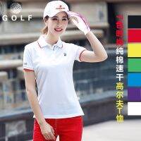 Titleist TaylormadePanorazure; Wayuniqlo ญี่ปุ่นเกาหลีใต้ใหม่กอล์ฟผู้หญิงเสื้อยืดแขนสั้นเสื้อยืดลาเพลบางเสื้อโปโลกีฬาฤดูร้อน