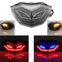 สัญญาณไฟเลี้ยวรถจักรยานยนต์ LED ไฟเบรคท้ายไฟท้ายด้านหลังแบบรวมสำหรับ Kawasaki Ninja 250 Ninja300 Ninja250 300 2013-2017