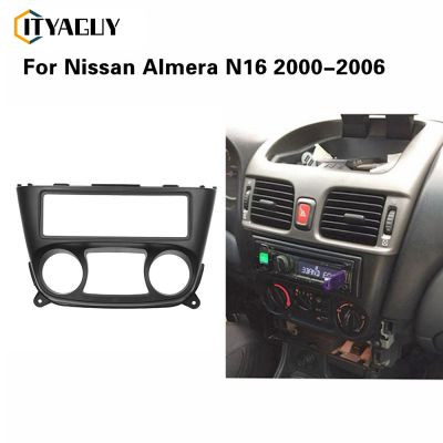 1 Din รถวิทยุ Fascia สำหรับ Nissan Almera N16 2000-2006 1 Din กรอบ DVD สเตอริโอแผง Trim Kit Surround Dashboard กรอบ