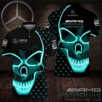 (ALL IN STOCK XZX)   Formula 1  Champion MERCEDES2023 3D All Over Print Polo Shirt 07  (Free customized name logo for private chat, styles can be changed with zippers or buttons)