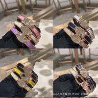 รักตัวอักษรบ้าน H สร้อยข้อมือเคลือบหญิงคู่รุ่นกว้าง 18K สีโรสโกลด์ h สร้อยข้อมือลายจมูกหมูหัวเข็มขัดชาย ~