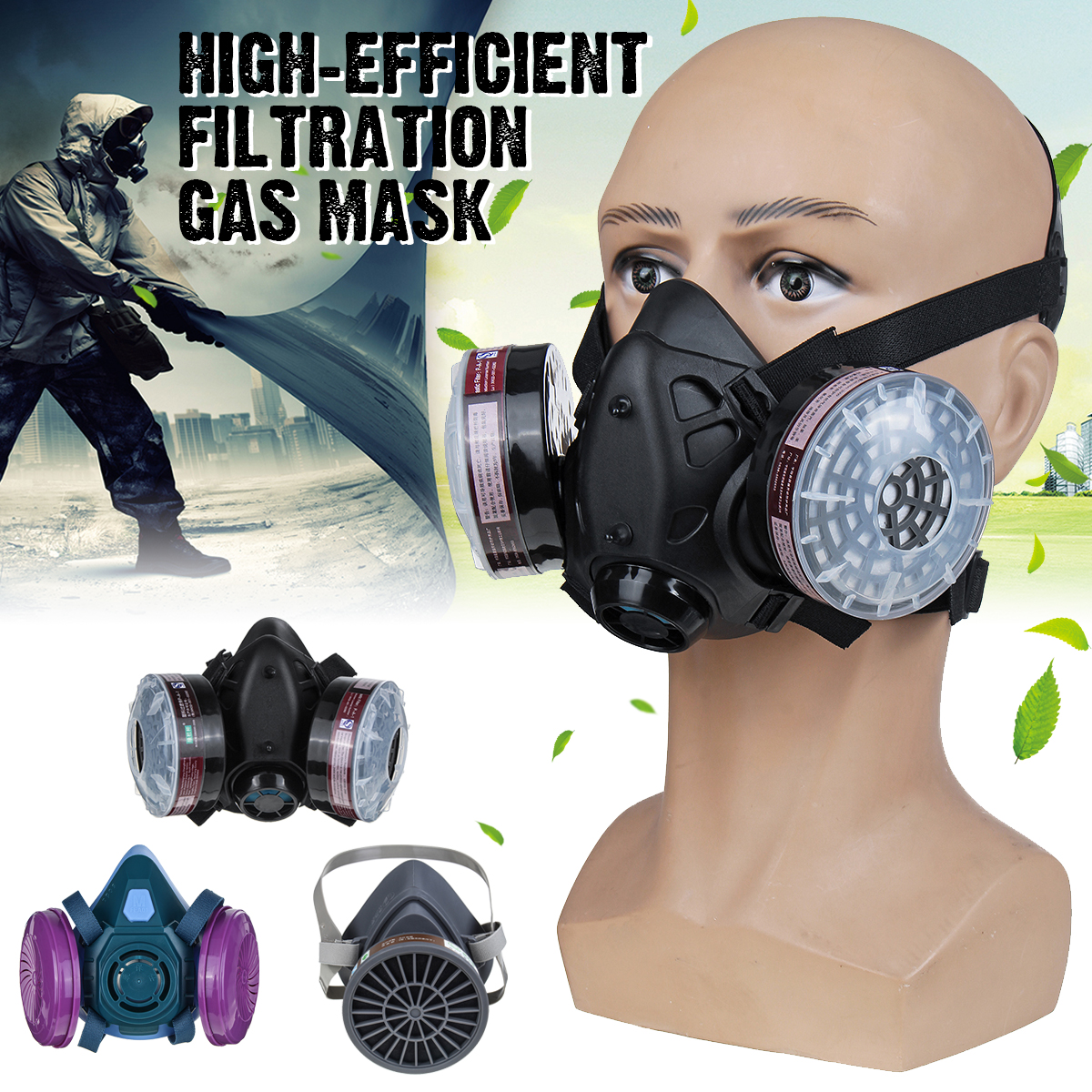 Anti-Gas Cover Survival Safety Work Shield Emergency Face Protector 