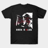 LEEเสื้อยืดลําลองสําหรับผู้ชายแขนสั้นคอลูกเรือ Rock Is Dead B54I  IZZA