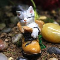 Creativity Decoration Kitten Micro Landscape Resin Flowerpot Desktop Crafts Animal Decor Model Cute C7V0